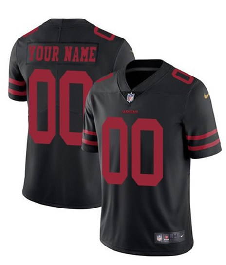 Men's San Francisco 49ers Customized Black Vapor Untouchable Limited Stitched NFL Jersey